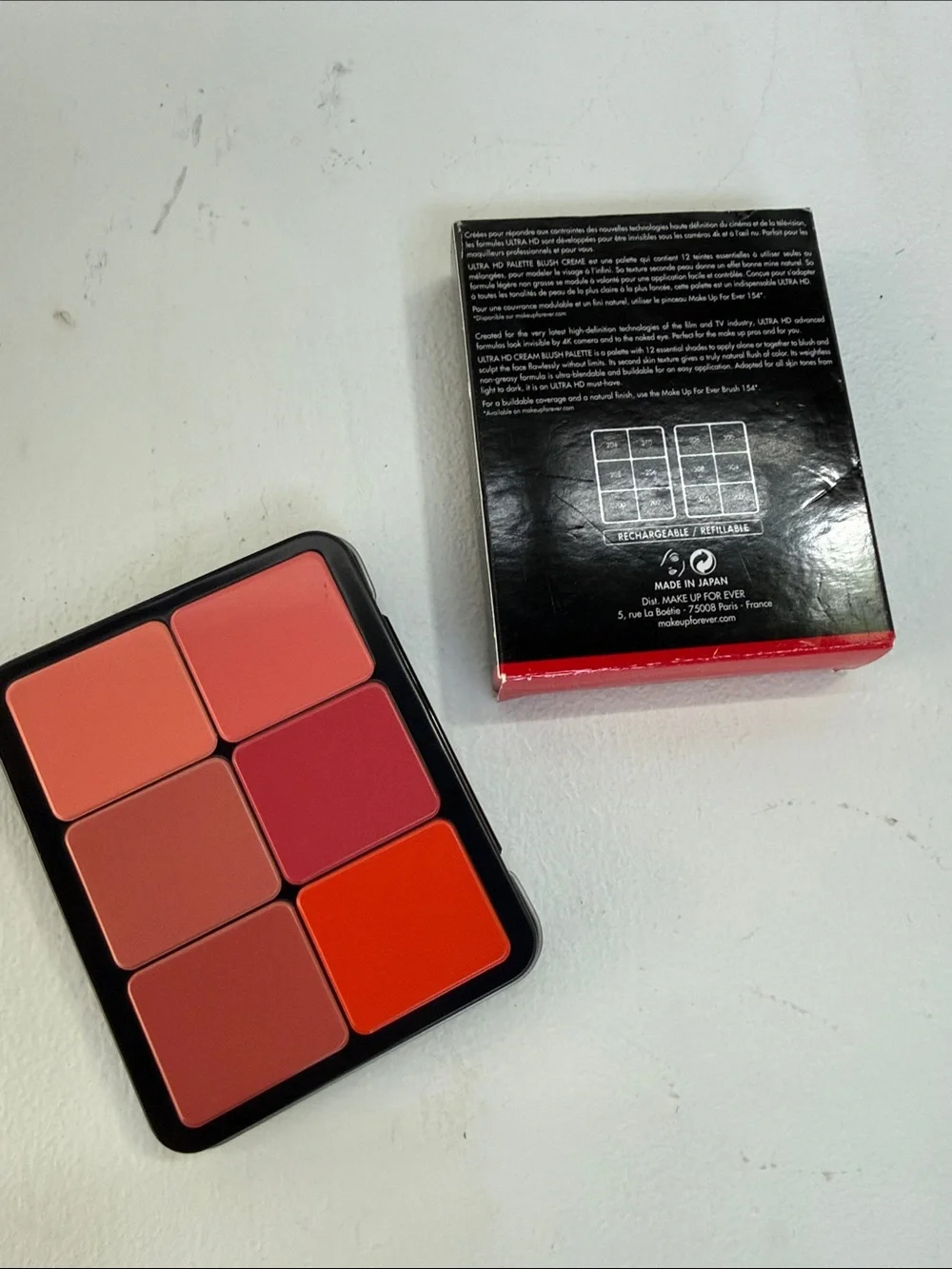 Makeup Forever Ultra HD Cream Blush Palette - Mixed Pinks & Raspberry retail $89
